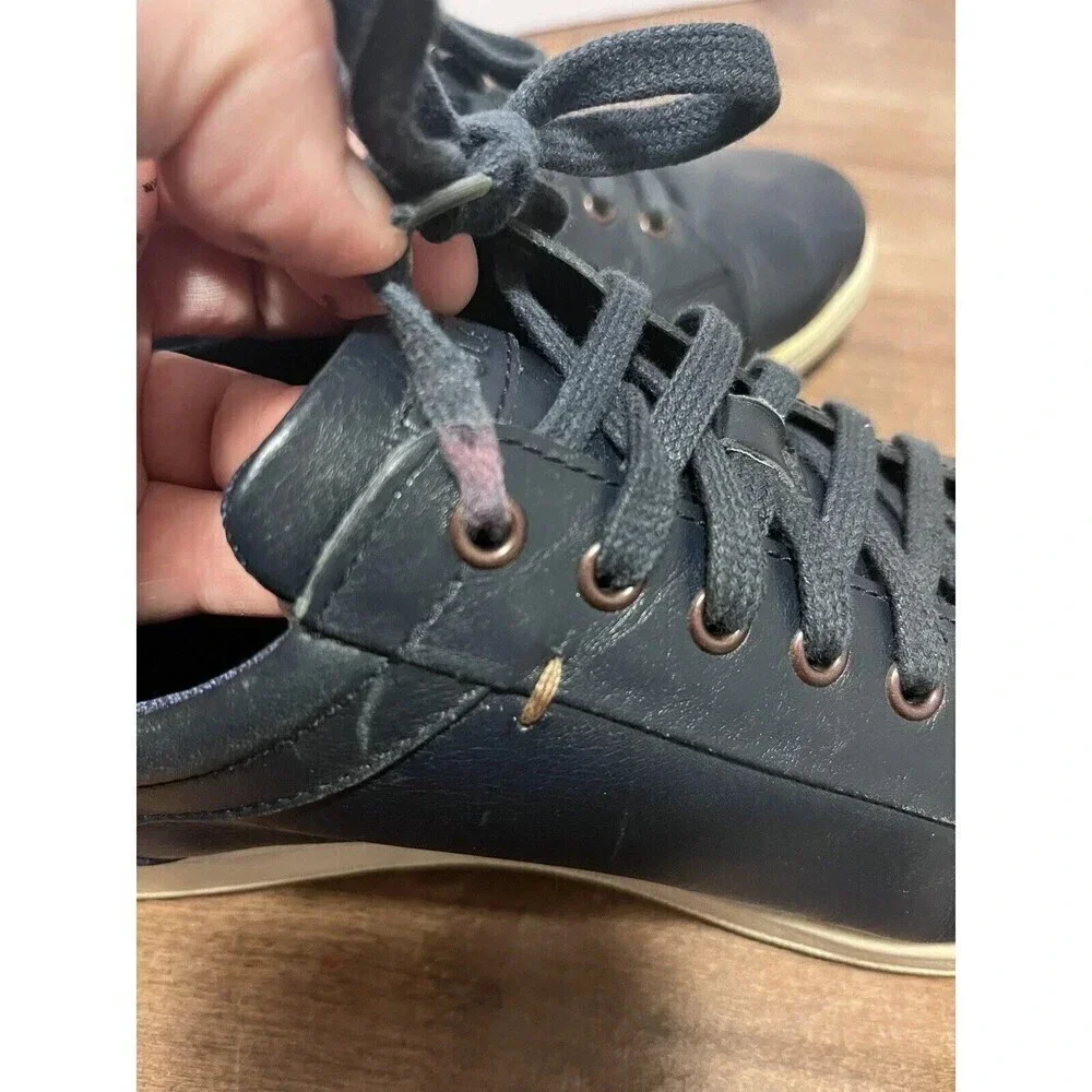 COLE HAAN Shapley Navy Blue Leather Oxford Sneaker Size 9.5 M